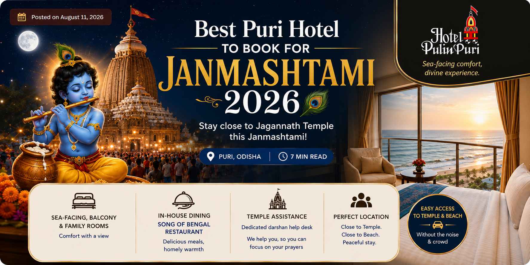 Janmashtami 2026 at Hotel Pulin Puri